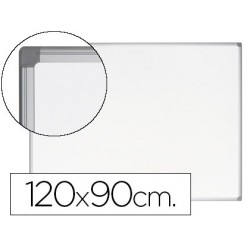 Quadro branco bi-office earth-it magnetico de aco vitrificado moldura de aluminio 120 x 90 cm com bandeja para acessorio