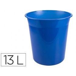 Cesto plastico q-connect azul translucido 13 litros
