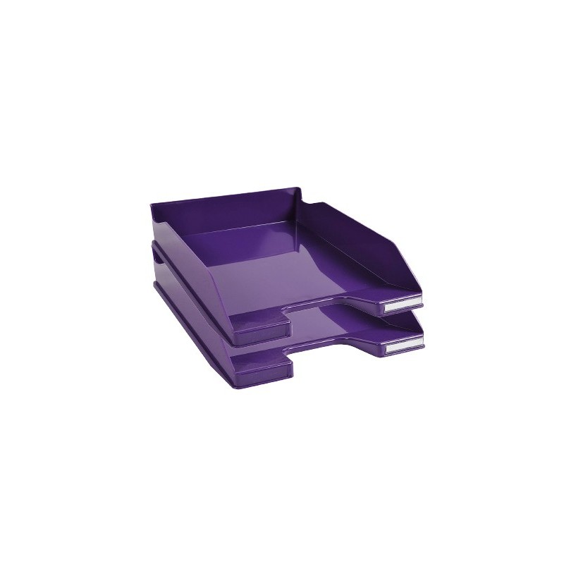 Tabuleiros de secretaria exacompta combo 2 classic violeta 347x255x65 mm
