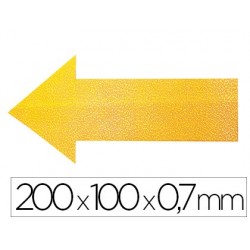 Simbolo adesivo durable pvc forma de flecha para delimitacao de chao amarelo 200x100x0