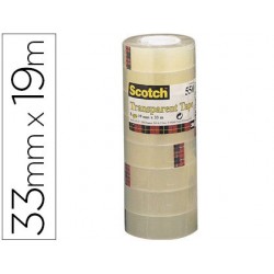 Fita adesiva scotch acordeonpack 8 550 19x33 mm