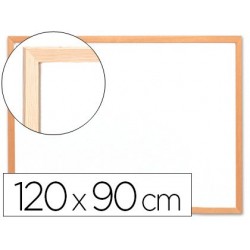 Quadro branco q-connect c/caixilho madeira 120x90 cm