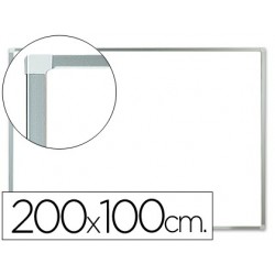 Quadro branco q-connect melamina magnetico caixilho aluminio 200x100 cm
