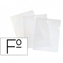Pasta dossier elba standard folio plastico 140 microns cristal caixa de 100 unidades