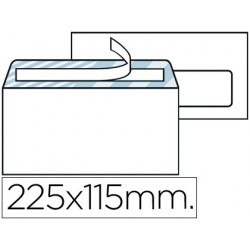 Envelope liderpapel americano branco 115x225 mm tira de silicone janela direita pack de 500 unidades