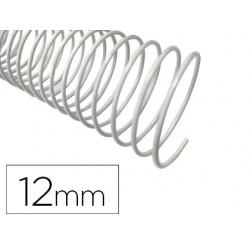 Espiral q-connect metalica branco 64 5:1 12 mm 1 mm caixa de 200 unidades