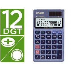 Calculadora casio sl-320ter bolso 12 digitos tax +/- conversao moeda tecla duplo zero cor azul
