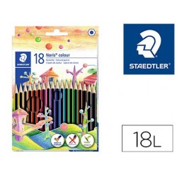 Lapis de cores staedtler wopex ecologico 18 cores em caixa de cartao