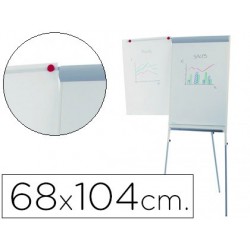 Quadro branco rocada com tripe para conferencias magnetica lacada braco extensivel 68x104 cm altura